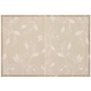 Tischset Blumenmuster Beige 45/30 cm , Textil , 30x45 cm , Heimtextilien, Wohntextilien, Tischwäsche, Tischsets