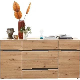Sideboard in Artisan Eiche Nb. mit Graphit MANRESA-36, B/H/T: ca. 165/82/44 cm - Braun