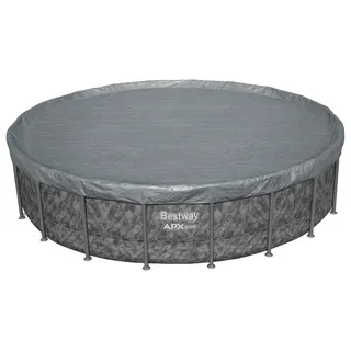 Bestway Poolabdeckung Ø6,1 m Rund Polyester Grau - Grau