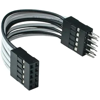 InLine 33440K USB 2.0 Verlängerung, intern, 2x 5pol Pfostenstecker auf Pfostenbuchse, 5cm