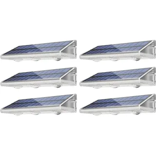 YiLaie Solar Wandleuchte Aussen, Solarleuchten für Außen IP67 Wasserdichte,3 Farben Heller Solar Zaunleuchten für Außen,LED Solarleuchten für Aussen für Garten Balkon Terrasse Treppen 6er