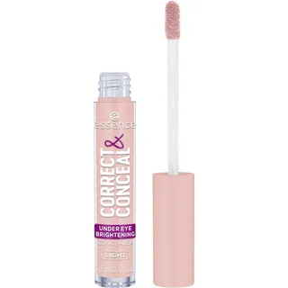 Essence & CONCEAL under eye brightening concealer, 10, Pink, aufhellend, farbkorrigierend, natürlich, für sensible Haut, vegan, ölfrei, ohne Parfüm, ohne Alkohol, 1er Pack (3.5ml)