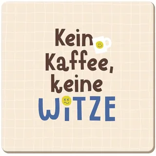 Grafik-Werkstatt Grafik Werkstatt lustiger Untersetzer aus Kork | Kein Kaffee, Grün