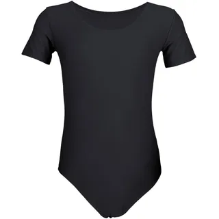 AQUARTI Turnanzug "Body Mädchen Gymnastikanzug Kurzarm", schwarz