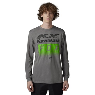 Fox Racing Herren X Kawi Premium Longsleeve Tee Fox Kawai-T-Shirt mit Langen Ärmeln, Graphitgrau meliert, s