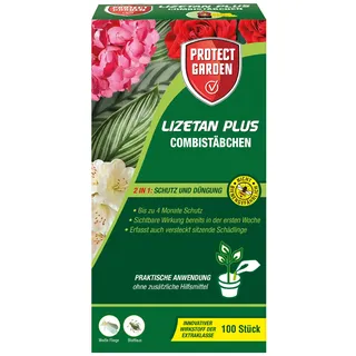 Protect Garden Lizetan Plus Combistäbchen, Langzeit-Schädlingsfrei und Premium-Dünger in Einem, 100 Stück