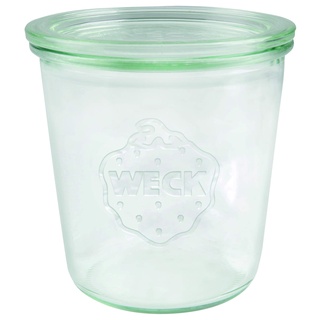 Weck Sturzglas 500 ml (Hochwertiges Einweck, Einmach Glas mit Glasdeckel; zum Einkochen; Hitzebeständig; Mikrowellengeeignet; Backofengeeignet; Rundrandglas) 742, 6 Stück