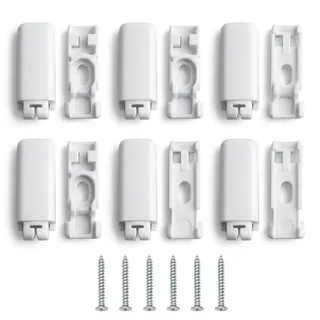 Zzsjkjzm Klemmträger Plissee, Ersatzteile für Faltstore, Spannschuhe Universal, Halterung Clips, Spannschuhe zum Klemmen, Weiß,6 weiße
