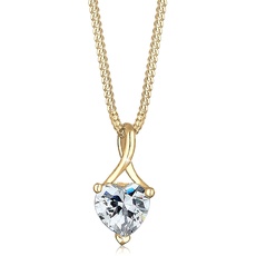 Bild von PREMIUM Halskette Damen Herz Infinity Zirkonia 585 Gelbgold