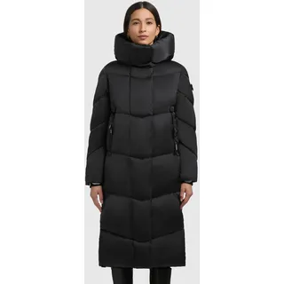Steppmantel KHUJO "MANELIA2", Damen, Gr. M (38), schwarz, Steppware, Obermaterial: 100% Polyester. Futter: 100% Polyester. Wattierung: 100% Polyester, unifarben, kniebedeckend, elastischer Bund, Mäntel Steppmantel, aus Kunstfaser und Polyester, kniebedeckende Passform