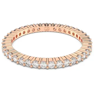 Swarovski Matrix Vittore Ring, Weißer und Rosé Vergoldeter Damenring mit Strahlenden Swarovski Kristallen