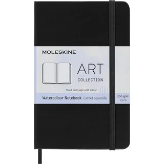 Moleskine Notizbuch Aquarellbuch A6 Schwarz/Blanko