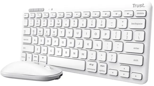 Bild von Lyra Multi-Device Wireless Keyboard & Mouse Set, weiß, USB/Bluetooth, DE (25075)