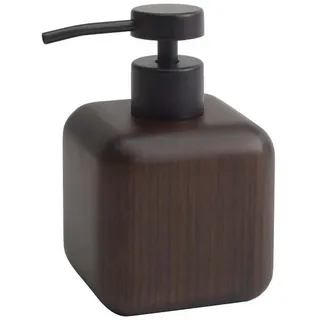 Aquanova Seifenspender , Dunkelbraun , Holz , Ebenholz , Holz , 8x13x8 cm , Fsc , Metallpumpe , Badaccessoires, Seifenspender