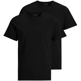 JACK & JONES Male T-Shirt 2er-Pack Einfarbig T-Shirt,