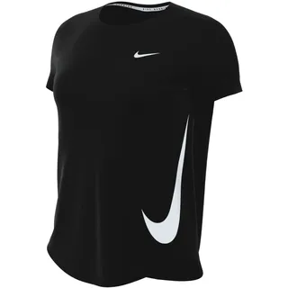 Nike Damen Laufshirt Tempo Swoosh Run Dri-FIT HV2772-010 M - BLACK/WHITE - M