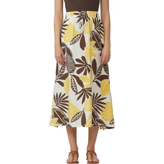 s.Oliver Midirock mit floralem Muster und aus Viskosemix, schwarz