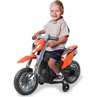 Ride-on Motorrad Power Bike orange 6V - Schwarz, Orange