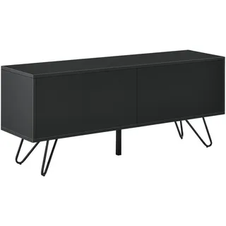 [en.casa] Bollebygd Lowboard 110x46,5x30 cm Schwarz Holzwerkstoff