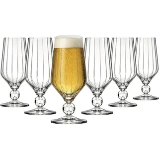 RITZENHOFF Bierglas-Set 6er - 375 ml - Made in Germany | Artikelnr. 6301021, Serie WM Pokal, 6 Biergläser 375 ml, Kristallglas, spülmaschinenfest