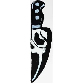 Totenkopf-Messer-Badematte – Halloween-Teppich, Badezimmer-Dekoration, Gothic-Heimdekoration, Horror-Gothic-Zimmerteppich, Gothic-Schlafzimmer, Küche, Whimsigoth Kuriositäten und