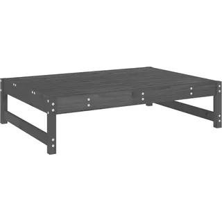 vidaXL Gartenhocker Grau 120x80 cm Massivholz Kiefer - Grau
