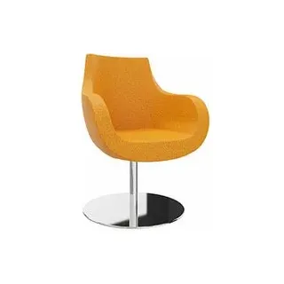 fm Besuchersessel Pirum orange chrom Stoff 71,0 x 71,0 x 93,0 cm, 1 St.