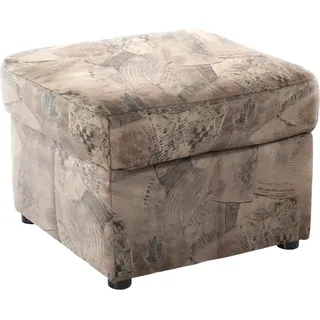 DOMO collection Polsterhocker Bahia Mikrofaser 58 x 42 x 58 cm Braun