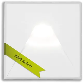 INNOVATE LED Einbaustrahler 24V DC IP44 Eckig-Kegel 3000K Weiß | Treppenbeleuchtung Wandleuchte Innen & LED Strahler Außen I Indirekte Beleuchtung Unterputzdose Garten Terrasse Treppe