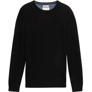 Tom Tailor Rundhalspullover Schwarz XXL