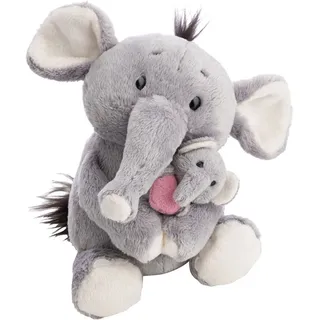 NICI Plüschelefant mit Baby 20 cm Grau