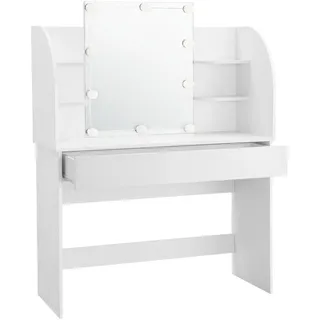 [en.casa] Schminktisch Köla mit LED Weiß