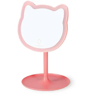 Legami - Schminkspiegel mit Licht - You Look Purrfect! - Schminkspiegel in Katzenform, Helligkeit und Neigung verstellbar, doppelte Stromversorgung über USB oder Batterien, für Make-up