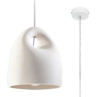 Keramik-Pendelleuchte BUKANO 1xE27 15W Keramik 126x25x25cm Sollux Lighting - Weiß