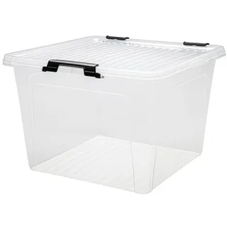 23x Scharnierbox 26L 40x40x27cm Transparent Deckel Aufbewahrung Spielzeugkisten