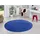 Teppich Fancy Rund – Wohnzimmerteppich einfarbig Modern Velours Teppich für Esszimmer, Wohnzimmer, Kinderzimmer, Flur, Schlafzimmer, Küche – Blau, Ø133cm