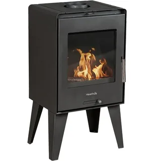 Kaminofen »Heathus »K 59«« Kompakter Ofen mit Panorama Sichtscheibe, schwarz