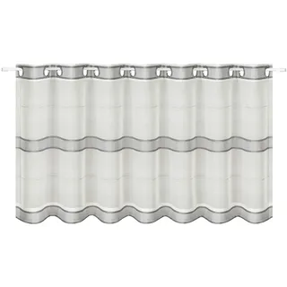 Gerster Scheibengardine »Patrick«, Weiss Hellgrau 140x50cm