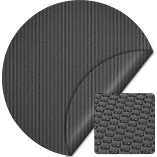 Wiltec Pool Solarfolie Ø 3,6 m, schwarz, Poolheizung aus 120 μ starkem PE Film, Poolabdeckung Poolplane Solarplane rund - Schwarz