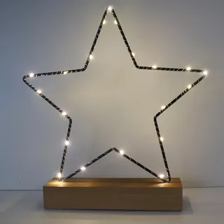 Weihnachtsstern Beleuchtet Stehend Weihnachtsdeko Innen,Led Weihnachtsdeko Fensterbank Weihnachtsstern Kabellos Batteriebetrieben,Weihnachtsbeleuchtung Stern Schwarz Mit Timer Leuchtstern Mit Fuss