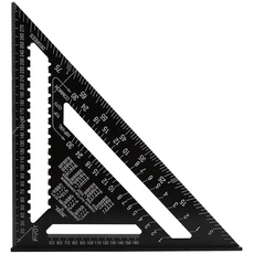 H HOMEWINS Zimmermannswinkel 300mm Metrisch Winkelmesser Anschlagwinkel aus Aluminium, Multifunktional Winkel Werkzeug zum präzisen Anreißen und Zeichnen