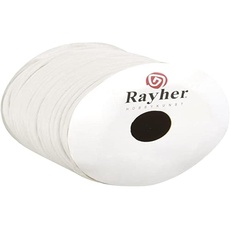 Rayher 5116002 Papierkordel mit Draht, 2 mm, Rolle 25 m, weiß