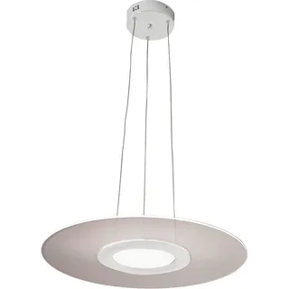 Fabas Luce Led-Pendelleuchte , Weiß, Transparent , Metall, Kunststoff , 200 cm , ISO 9001 , höhenverstellbar , Lampen & Leuchten, Leuchtenserien