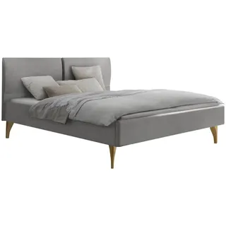 Hasena Polsterbett Tamara, 25 Eiche bright, | Stoff grau 180x200 - Grau