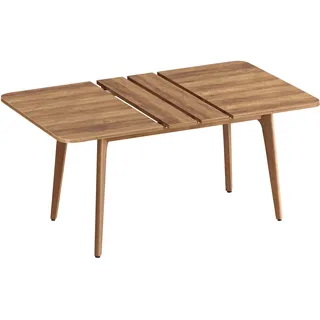 VASAGLE Esstisch, Esszimmertisch, Küchentisch, ausziehbare Tischplatte, 120 kg belastbar, für Esszimmer, Büro, Arbeitszimmer, schlichtes Design - Braun