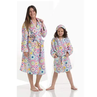 Miracle Home Bademantel Bari, Rosa, XL, samt