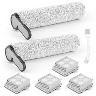 2 Bürstenrollen 4 Filter Ersatzteile für Roborock F25/F25 ACE/ F25 RT/F25 LT/F25 ALT/F25 GT/ F25 XT/F25 ACE Combo/F25 Combo Nass Trockensauger Zubehör Set Bürstenrollen/HEPA Filter/Bürste Tools