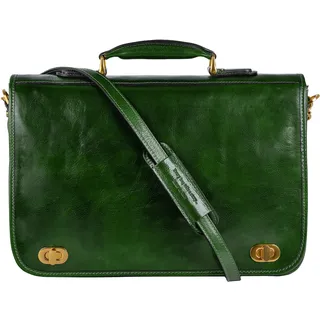 Herren Ledertasche Umhängetasche Leder Aktentasche15 Zoll Laptoptasche Arbeitstasche Bürotasche Lehrertasche Notebooktasche Businesstasche - Time Resistance