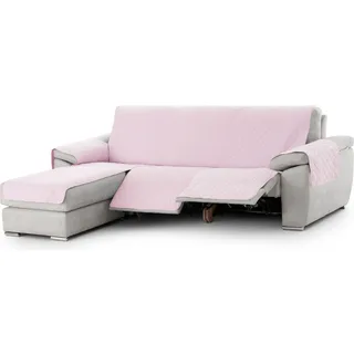 ECOMMERC3 Chaiselongue-Sofabezug, Links, gepolstert, rutschfest, Rosa, kompletter Schutz, Komfort und Stil im Design, verstellbar und waschbar