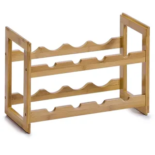 ZELLER PRESENT SCHÖNER LEBEN. PRAKTISCH WOHNEN. 13564 Weinregal, stapelbar, Bamboo, ca. 47 x 22 x 32 cm braun
